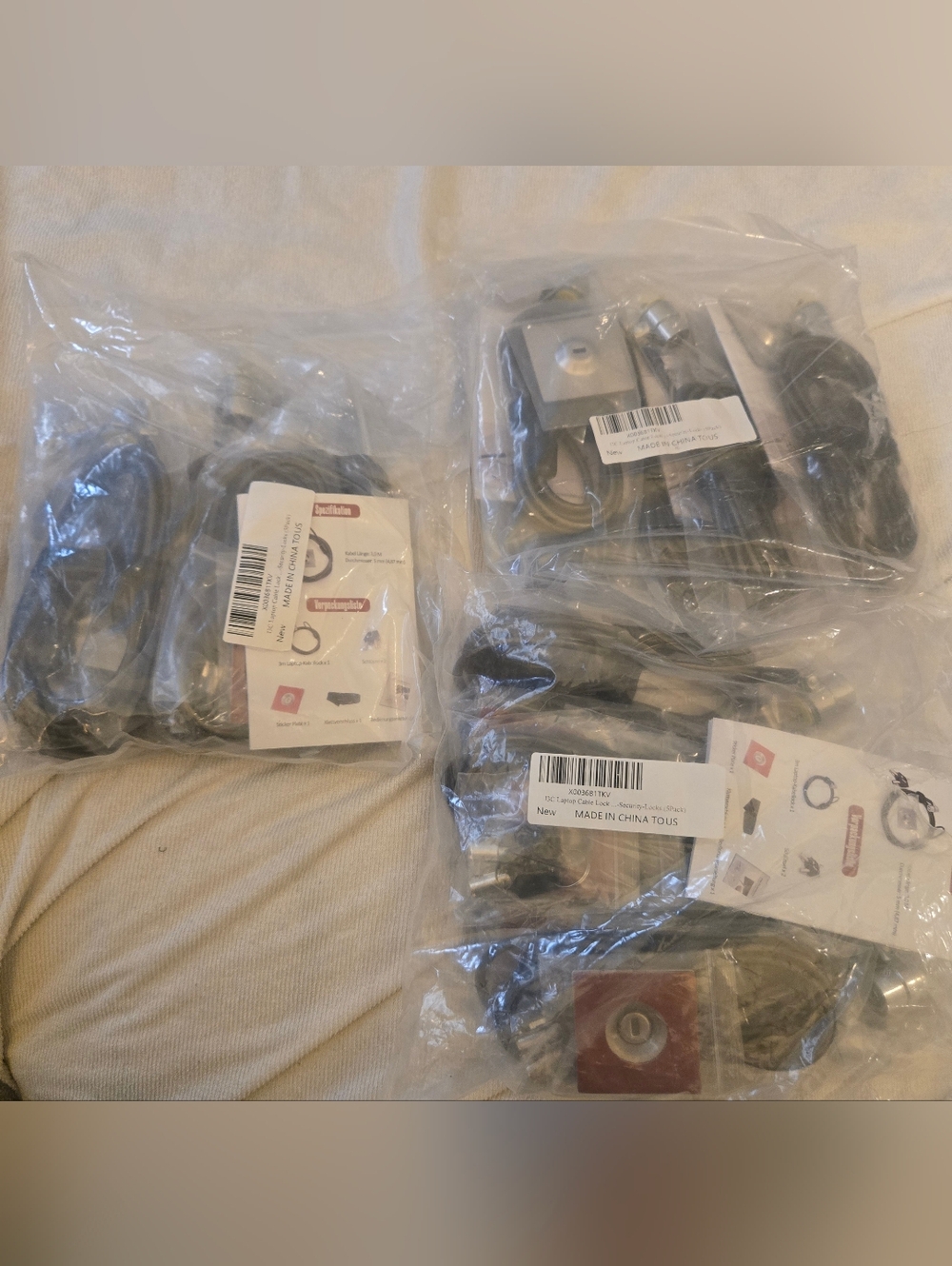 3-5 Pack 13c Laptop Cable Locks